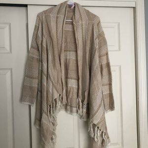 Neutral Fringe Cardigan